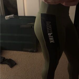 Green and black leggings. Brand- Pink. Brand new great quality.